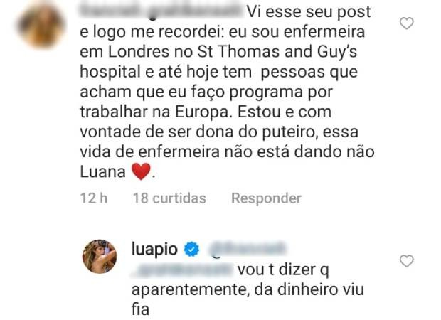 Luana Piovani responde a seguidoras (Foto: Reprodução/Instagram)