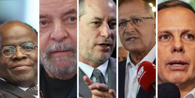 Joaquim Barbosa, Lula, Ciro Gomes, Geraldo Alckmin, João Doria (Foto: El País)