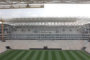 Arena Corinthians: nova foto divulgada pelo Timão (Foto: Divulgação/Twitter)