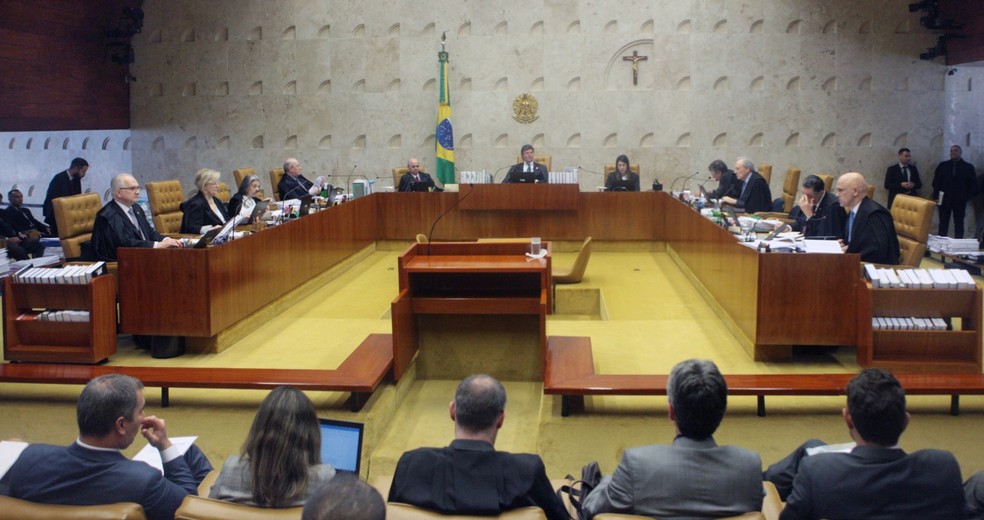 Ministros do STF no plenÃ¡rio do tribunal durante a sessÃ£o desta quarta-feira (12) â?? Foto: Carlos Moura/SCO/STF 