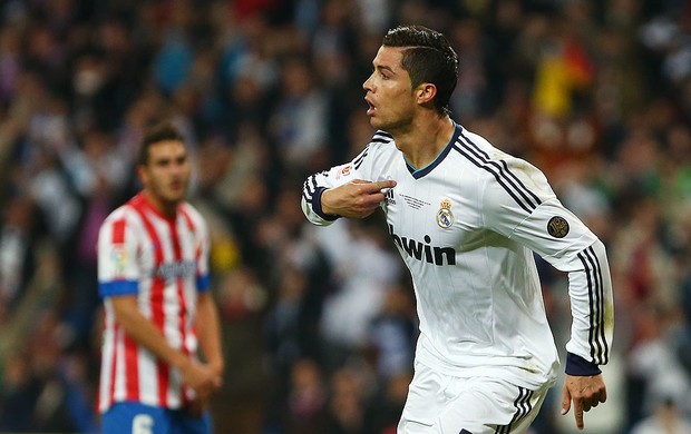 Cristiano Ronaldo comemora gol Real Madrid Atletico de Madri (Foto: AP)
