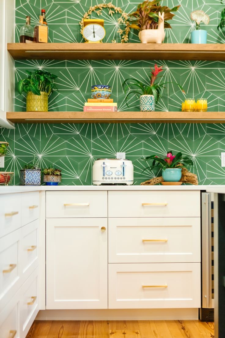 Revestimentos Para Cozinha, Green Backsplash Tile