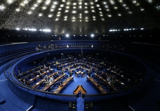 Visão geral do Senado, durante sessão em Brasília (Foto: Adriano Machado/Reuters)
