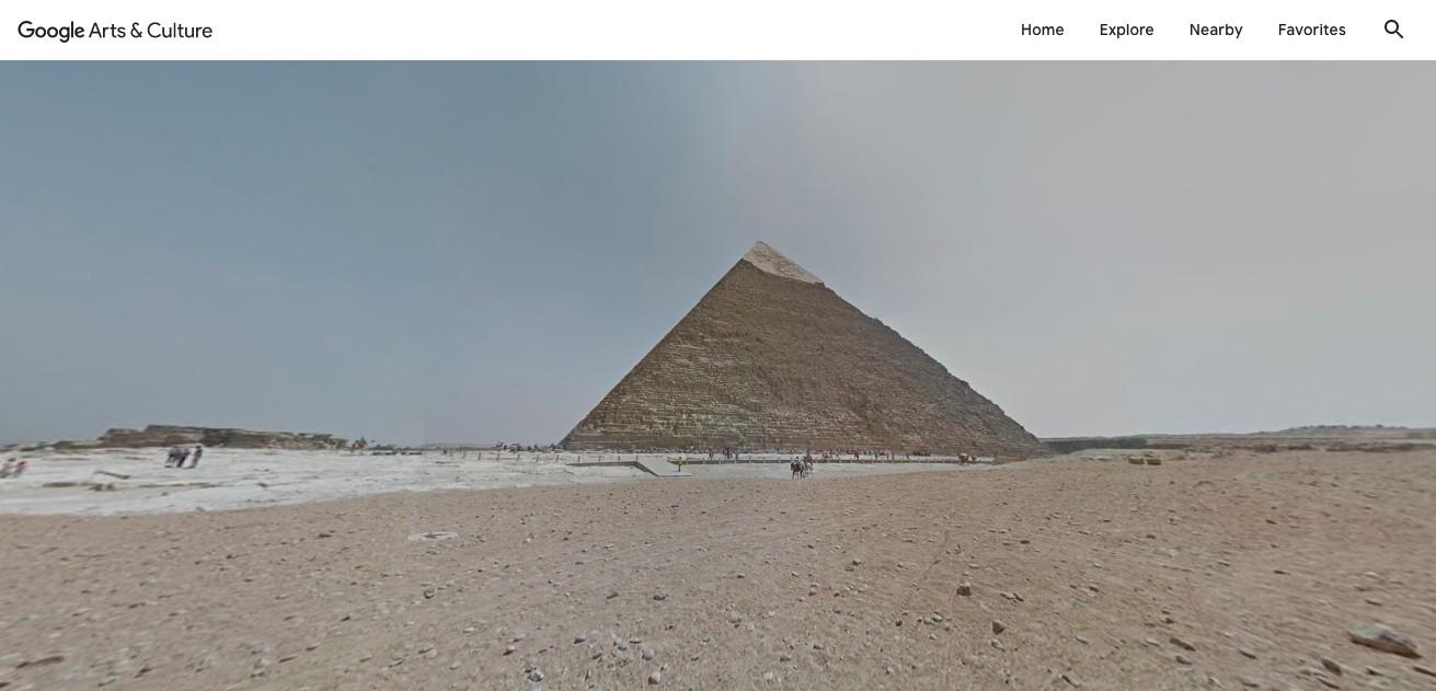 Tour virtual pelas pirâmides do Egito no Google Arts and Culture (Foto: Reprodução/https://artsandculture.google.com/)