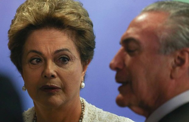 A presidente Dilma Rousseff e o vice-presidente Michel Temer (Foto: André Coelho/Agência O Globo)