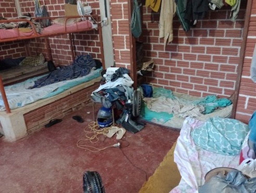 Situação degradante de trabalhadores resgatados em Rio Pomba — Foto: Auditoria-Fiscal do Trabalho/Divulgação