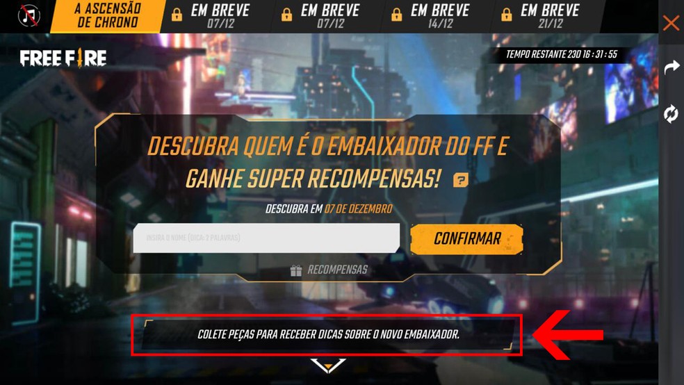 Quem E O Embaixador Do Free Fire Como Participar Da Operacao Chrono Battle Royale Techtudo