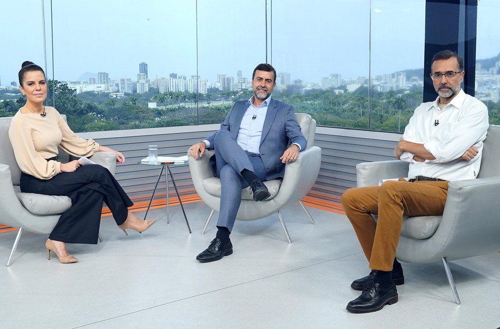 Marcelo Freixo (PSB) em entrevista ao RJ1 — Foto: Reprodução/TV Globo 