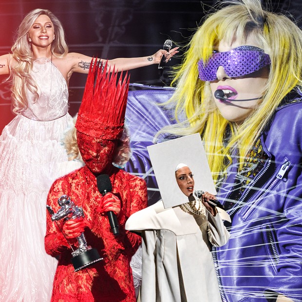 Lady Gaga em algumas de suas várias facetas (Foto: Getty Images)