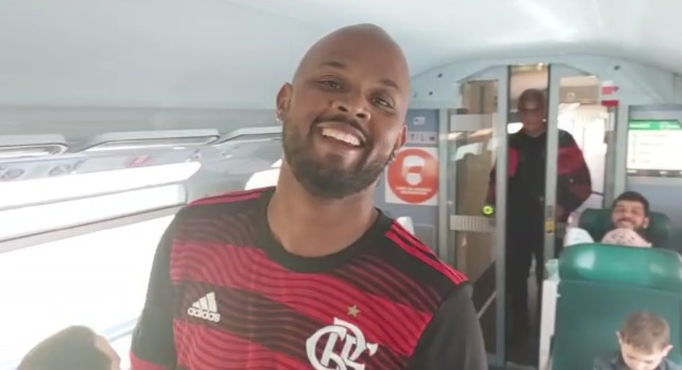 Nuno, de Cabo Verde, foi ao Marrocos para torcer pelo Flamengo &mdash; Foto: Fred Gomes