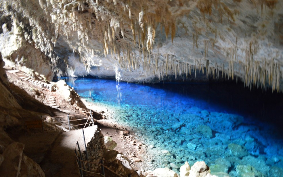 Gruta do Lago Azul pode receber no máximo 305 visitantes por dia  — Foto: Anderson Viegas/G1 MS