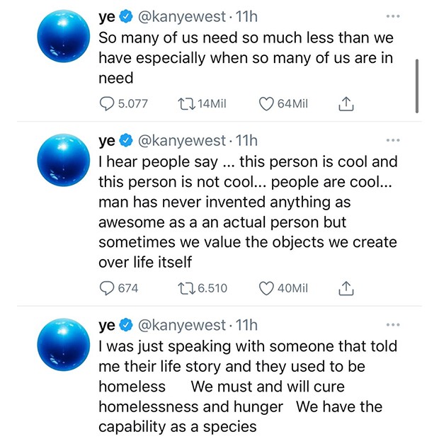 Kanye West diz que vai acabar com a fome e tirar as pessoas da rua caso seja eleito presidente dos EUA (Foto: Reprodução)