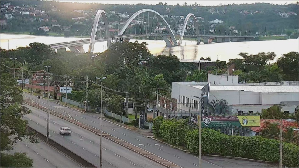 Vista de Brasília nesta segunda-feira (3) — Foto: TV Globo/Reprodução