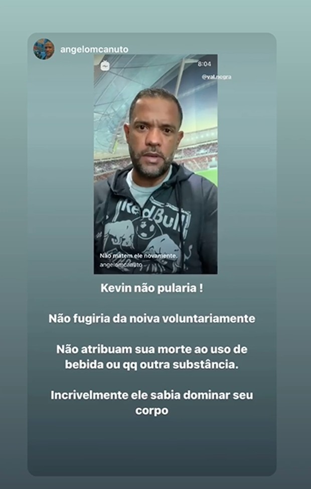 Angelo Canuto faz post sobre MC Kevin (Foto: Reprodução Instagram)