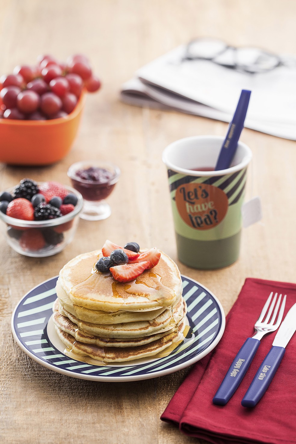 A panqueca americana chegou na região no século 18 — Foto: Divulgação / Tramontina