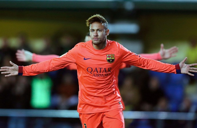 Villareal x Barcelona - Neymar comemora gol (Foto: EFE)