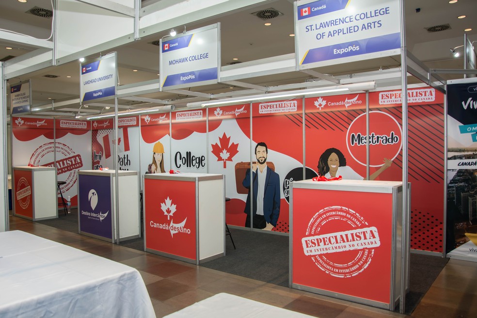 Estandes de instituições de ensino no Salão do Estudante — Foto: Salão do Estudante/ Divulgação