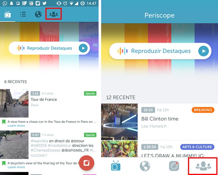 Periscope para Android e iOS tem guia para encontrar pessoas (Foto: Reprodução/Elson de Souza)