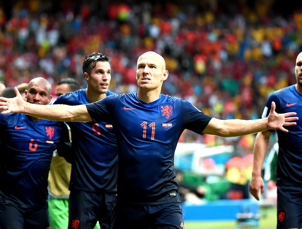 Robben jogo Espanha x Holanda (Foto: AFP)