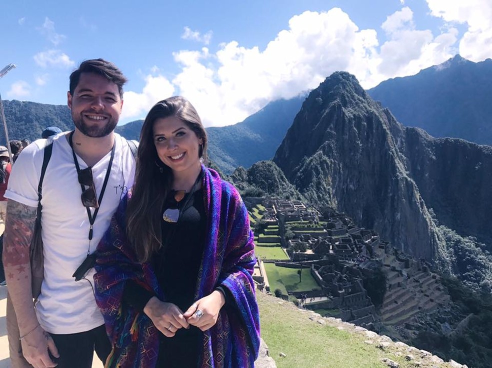 Dedessa e Nasser em Machu Picchu (Foto: arquivo pessoal)