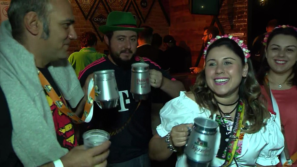 Abertura da 3ª São Paulo Oktoberfest — Foto: TV Globo/Reprodução