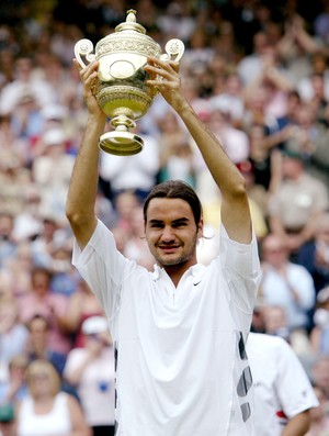 Federer x Philippoussis - Wimbledon 2003 tenis (Foto: Getty Images)