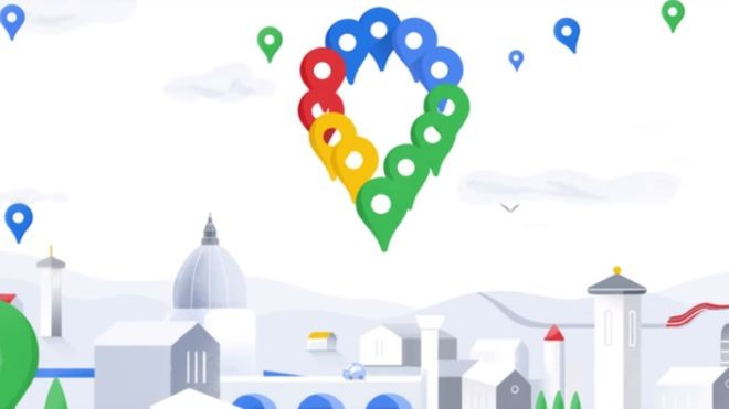 BBC: O Google Maps redesenhou seu logotipo ao completar 15 anos (Foto: Google via BBC)