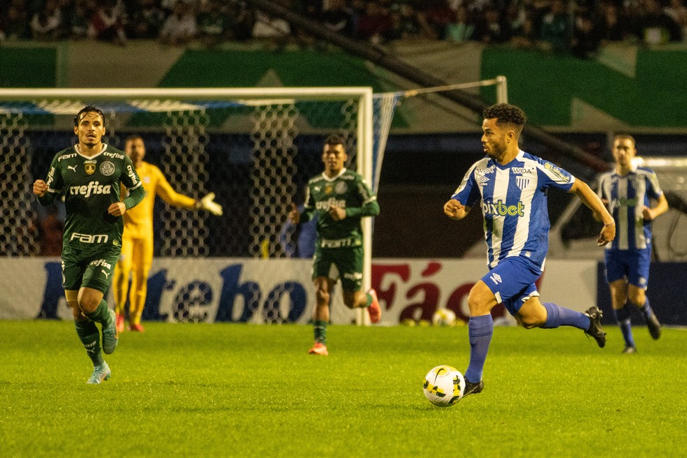 Jogador em ação contra o Palmeiras — Foto: Fabiano Rateke/Avaí
