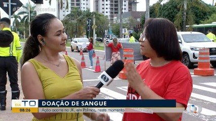 Blitz solidária para doação de sangue é realizada na avenida JK