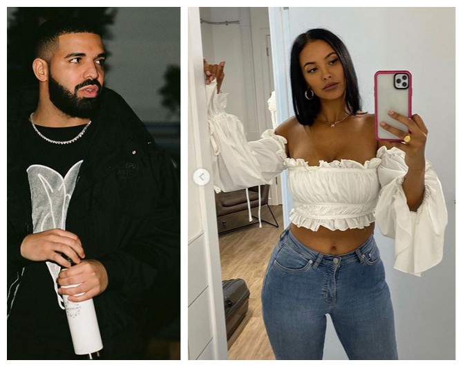 O rapper Drake e a apresentadora e influenciadora Maya Jama (Foto: Instagram)