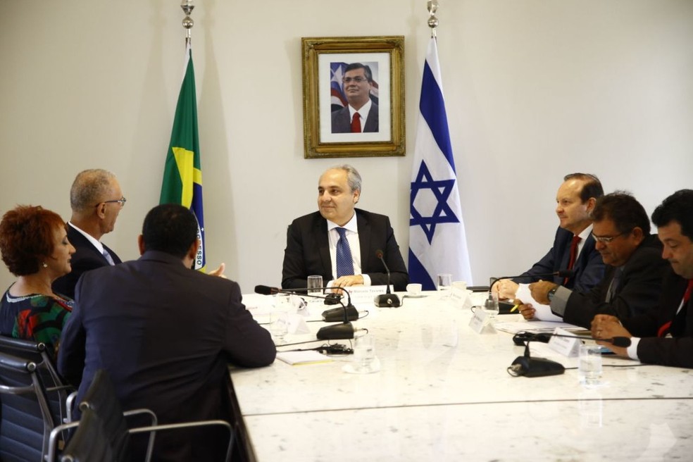 Embaixador de Israel se reúne com integrantes do governo do Maranhão — Foto: Handson Chagas / Governo do Maranhão / Divulgação