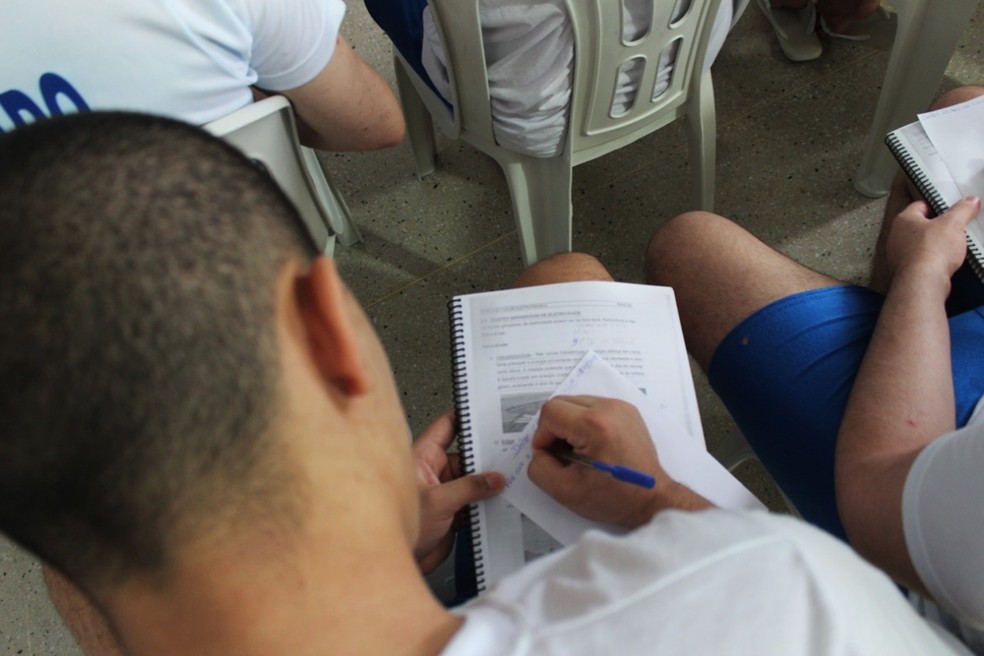 RN possui 942 presos inscritos no Exame Nacional de CertificaÃ§Ã£o de CompetÃªncia de Jovens e Adultos (Encceja).  â Foto: Seap/RN