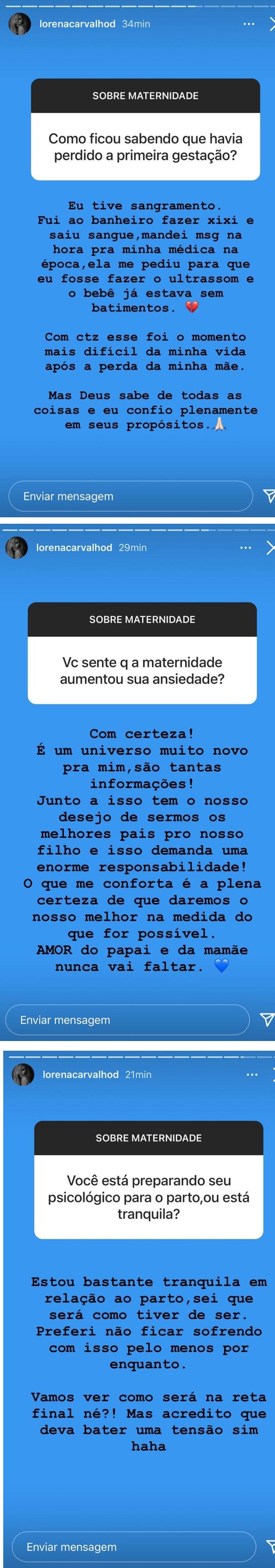 Posts de Lorena Carvalho (Foto: Reprodução/Instagram)