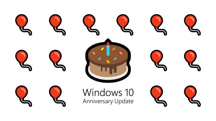 Wallpaper de aniversário do Windows 10: com direito a bolo e balões (Foto: Divulgação/Microsoft)