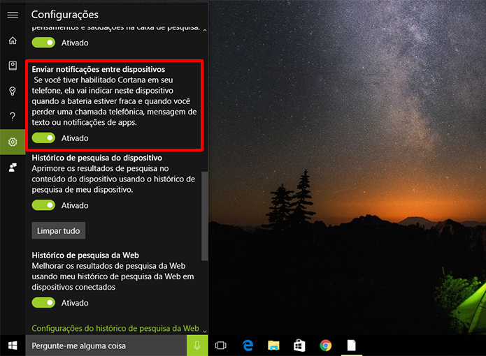 Cortana se tornou capaz de avisar sobre bateria de Android e Windows 10 Mobile (Foto: Reprodução/Elson de Souza)