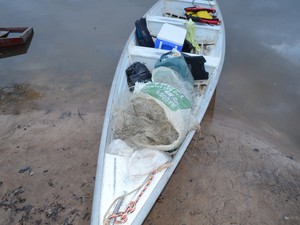 Material foi apreendido durante fiscalização ambiental (Foto: Érico Veríssimo/G1)