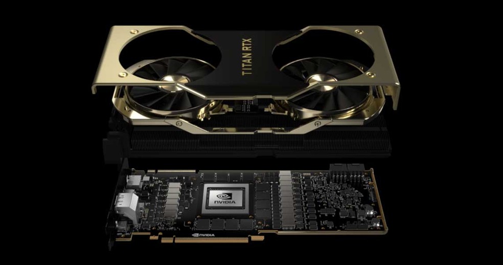 PreÃ§o e alta performance em aprendizado de mÃ¡quina tornam a Titan RTX um hardware de perfil profissional â€” Foto: DivulgaÃ§Ã£o/Nvidia