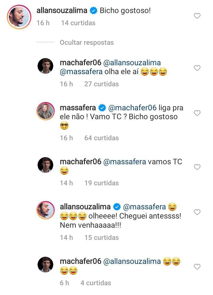 Grazi Massafera 'disputa' namorado com Allan Souza Lima (Foto: Reprodução / Instagram)