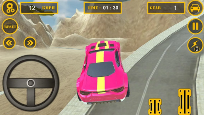 Grand Theft Car Sky Auto Stunt é repleto de rampas e obstáculos (Foto: Divulgação/Glulen Games)