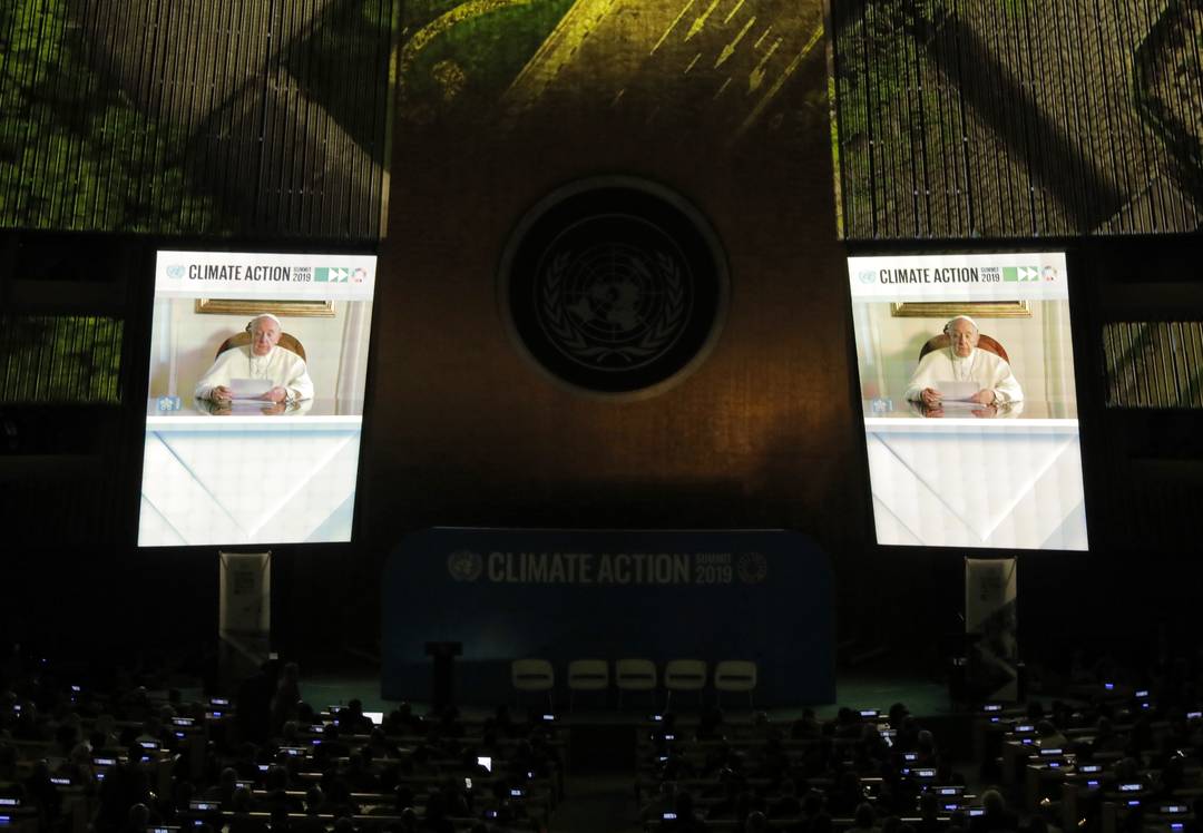 Papa Francisco participa por videoconferÃªncia de CÃºpula do Clima da ONU. 