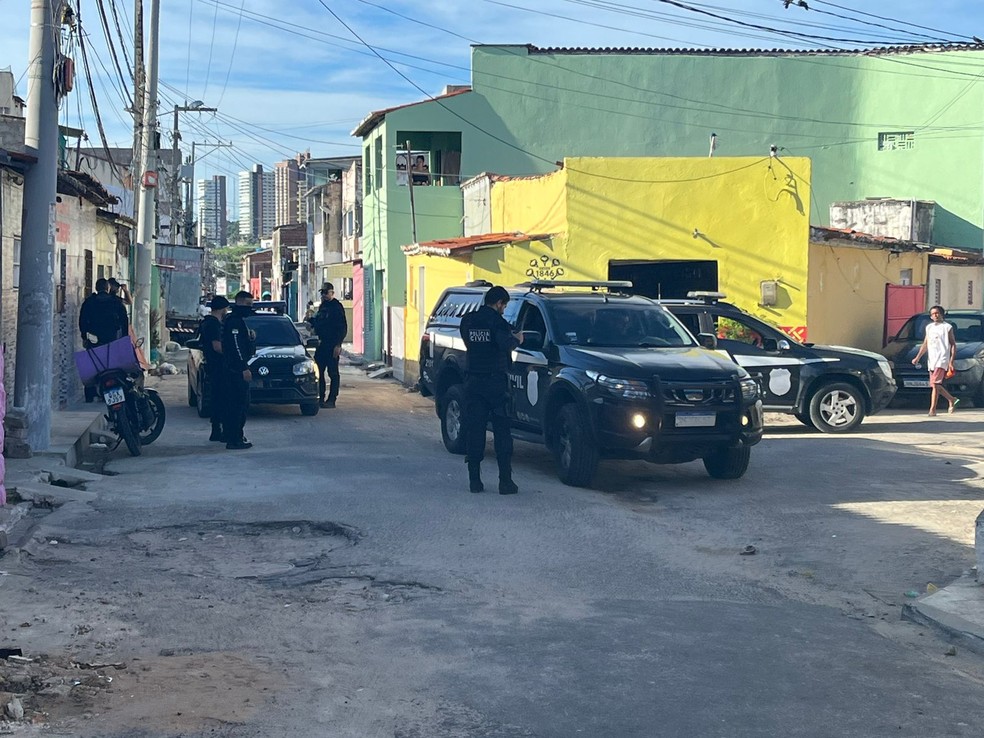 Operação da Polícia Civil em Natal — Foto: Vinícius Marinho/Inter TV Cabugi