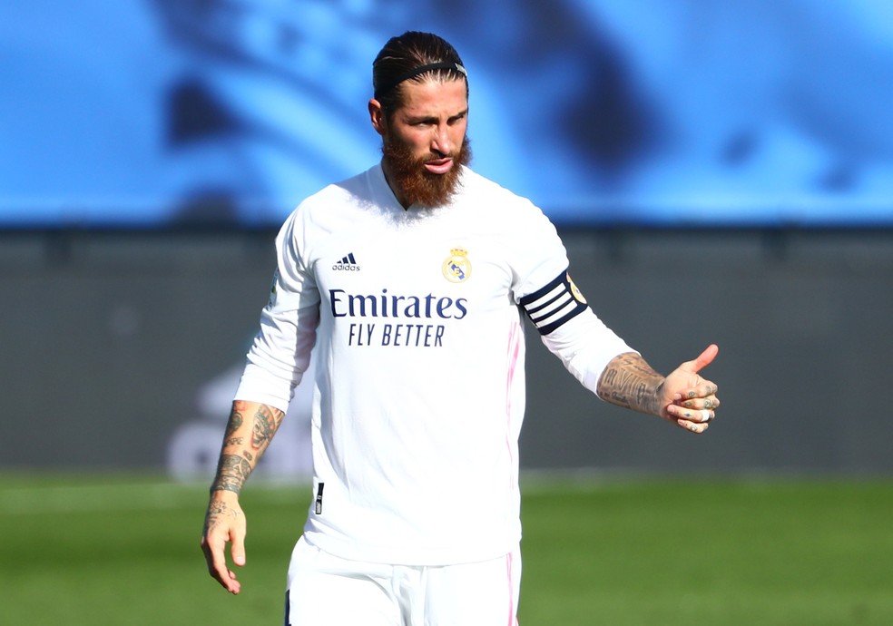 Sergio Ramos no jogo do Real Madrid � Foto: REUTERS/Javier Barbancho