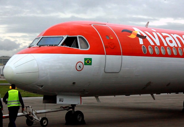 Fokker MK-28, da Avianca Brasil (Foto: Thiago de Jesus Rodrigues)