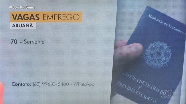 Veja as vagas de emprego abertas em Gois