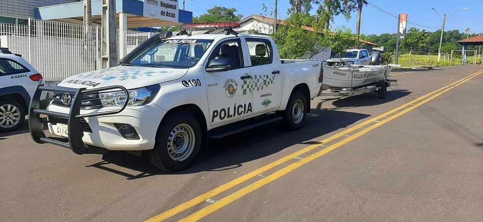 Rio Paranapanema recebeu ação coordenada — Foto: Polícia Ambiental/Divulgação