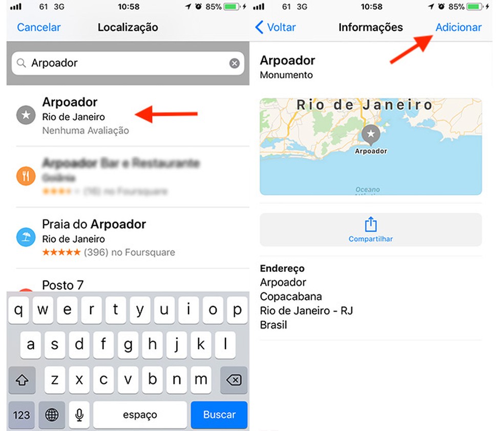 Como salvar endereço de casa e trabalho no Apple Mapas do iPhone