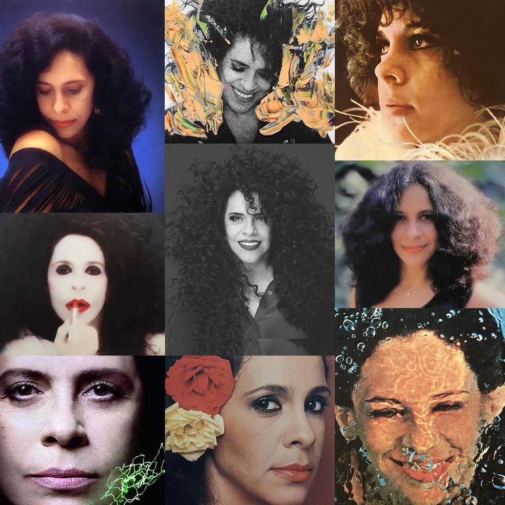 Fotos de capas de discos de Gal Costa — Foto: Reproduções capas de discos / Montagem G1