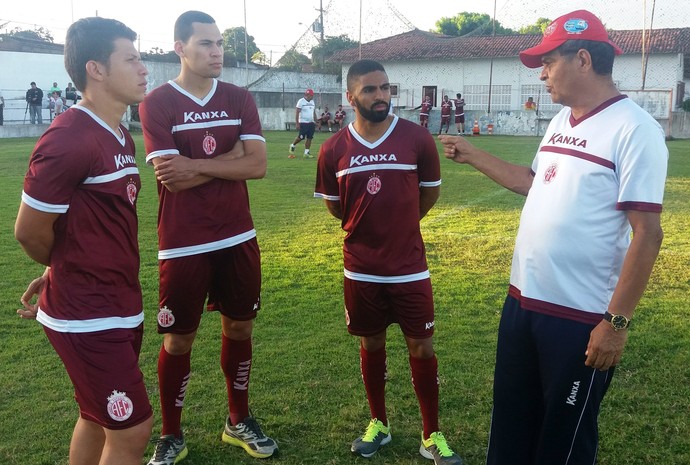 América-RN - Leomir, Pablo Oliveira e Romarinho - Francisco Diá (Foto: Assessoria de Comunicação/América-RN FC)