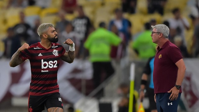 Gabigol comemora: Flamengo avança à final da Taça Guanabara