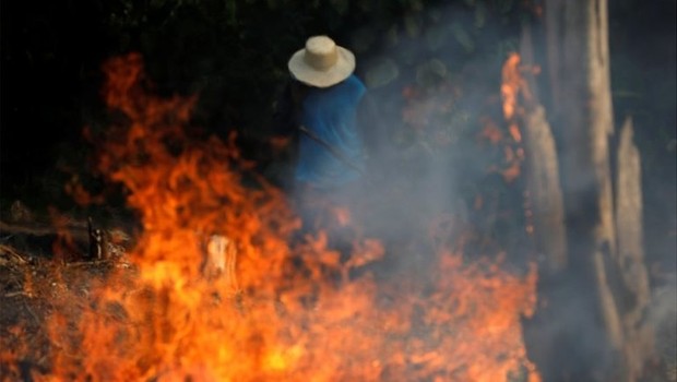 Amazônia é o bioma mais afetado por incêndios florestais neste ano, diz Inpe (Foto: Reuters via BBC News)